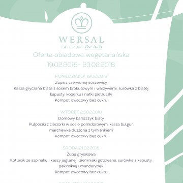 Menu wegetariańskie